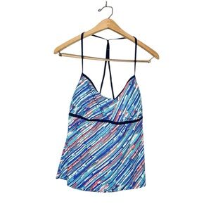 Nike Women’s‎ Tankini Swimsuit Top Modest Swim Top Blue Plus Size 16